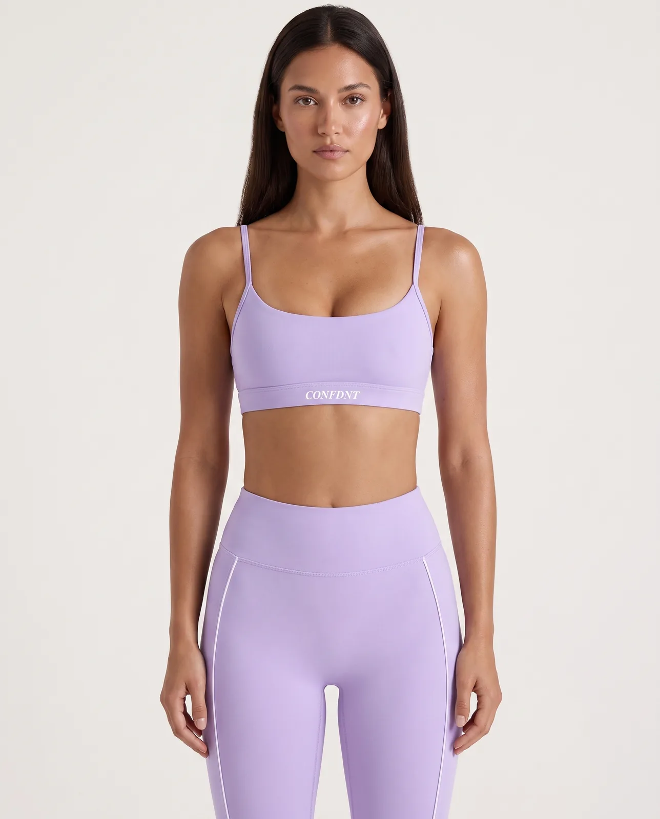Scoop Bra & Leggings with White Piping Set — CONFDNT