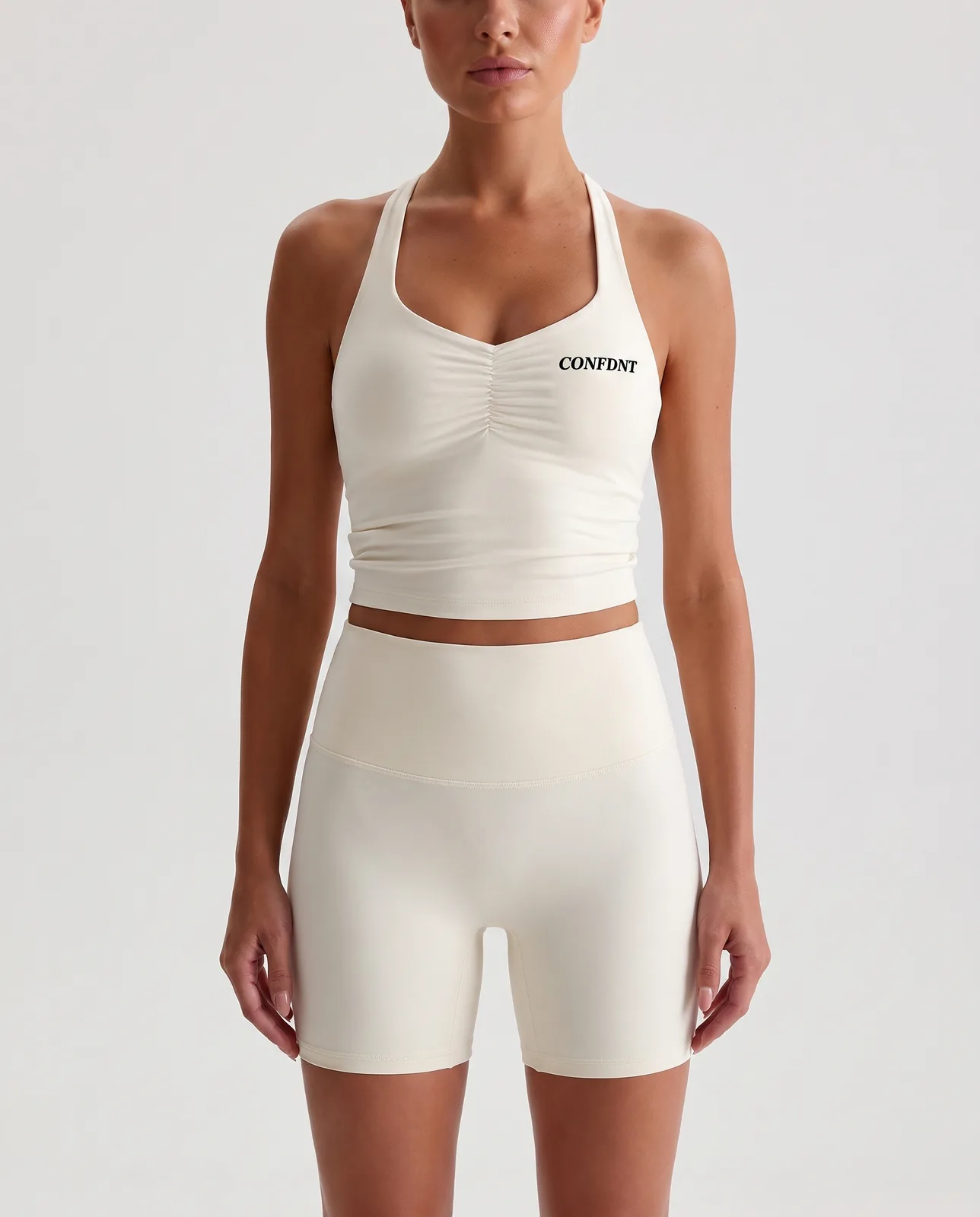 Ruched Sweetheart Tank & Shorts Set — CONFDNT
