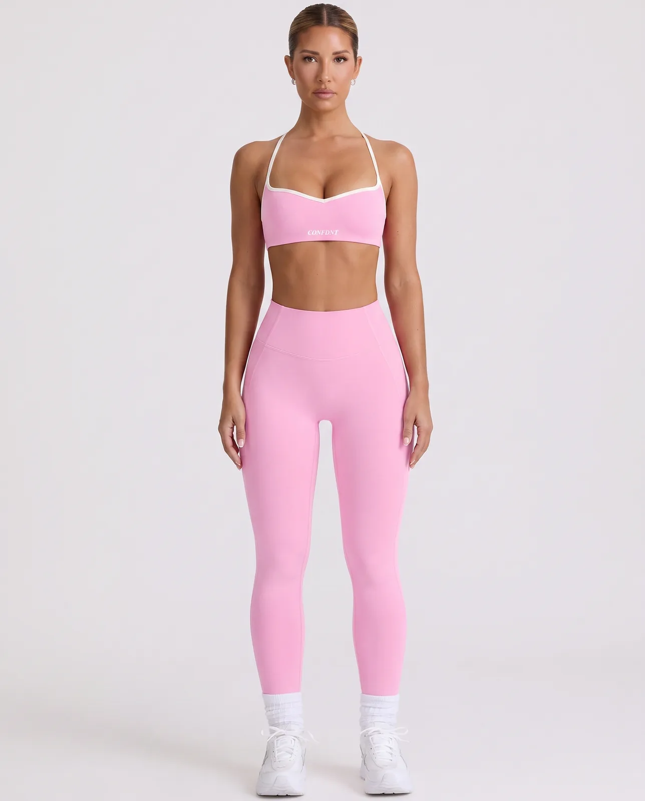 Sweetheart Bra with White Trim & Leggings Set — CONFDNT