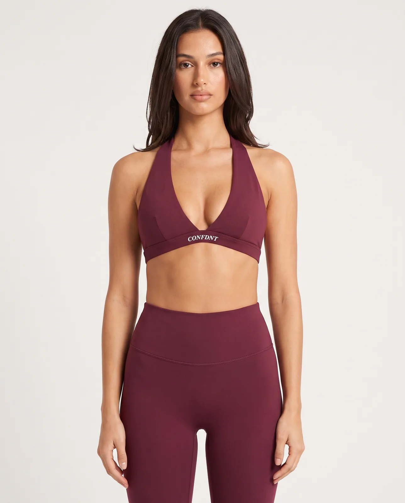 Plunge Halter Bra & Leggings Set — CONFDNT