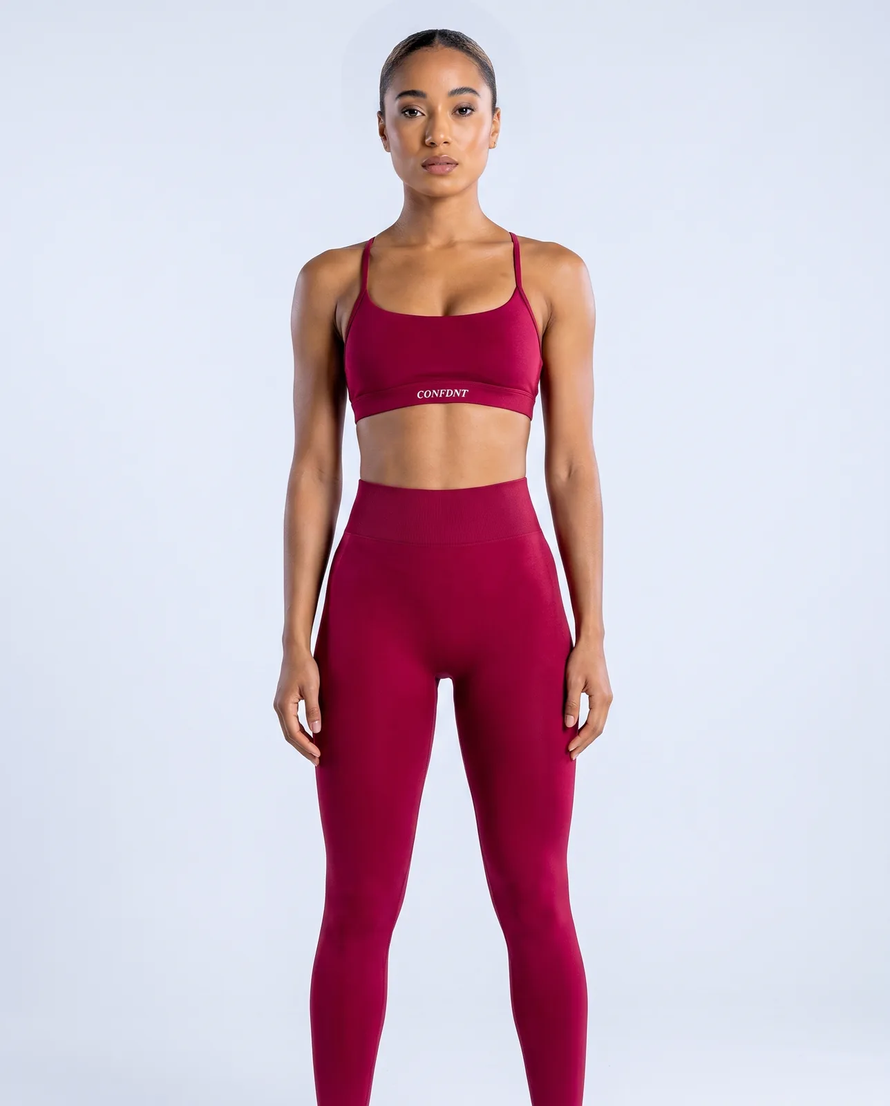 Raspberry Scoop Bra & Seamless Leggings Set — CONFDNT