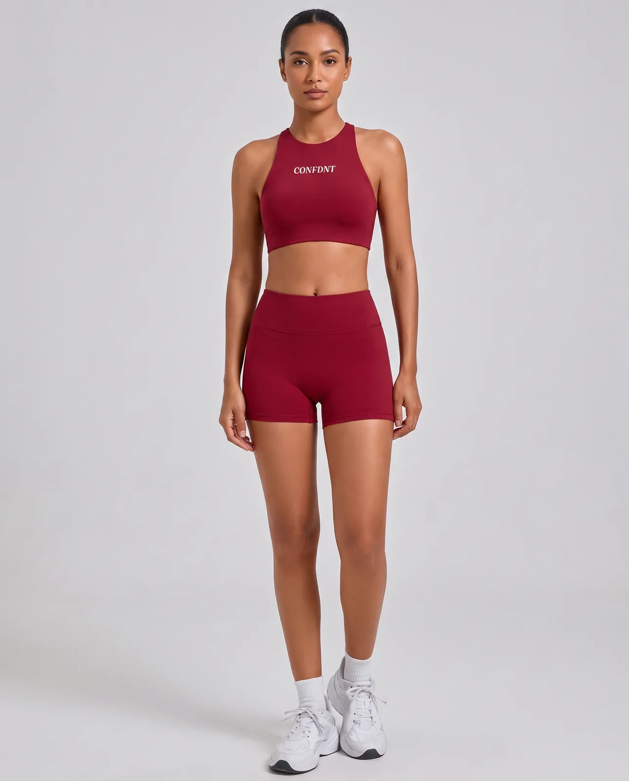 Racer Crop Tank & High-waist Shorts Set — CONFDNT