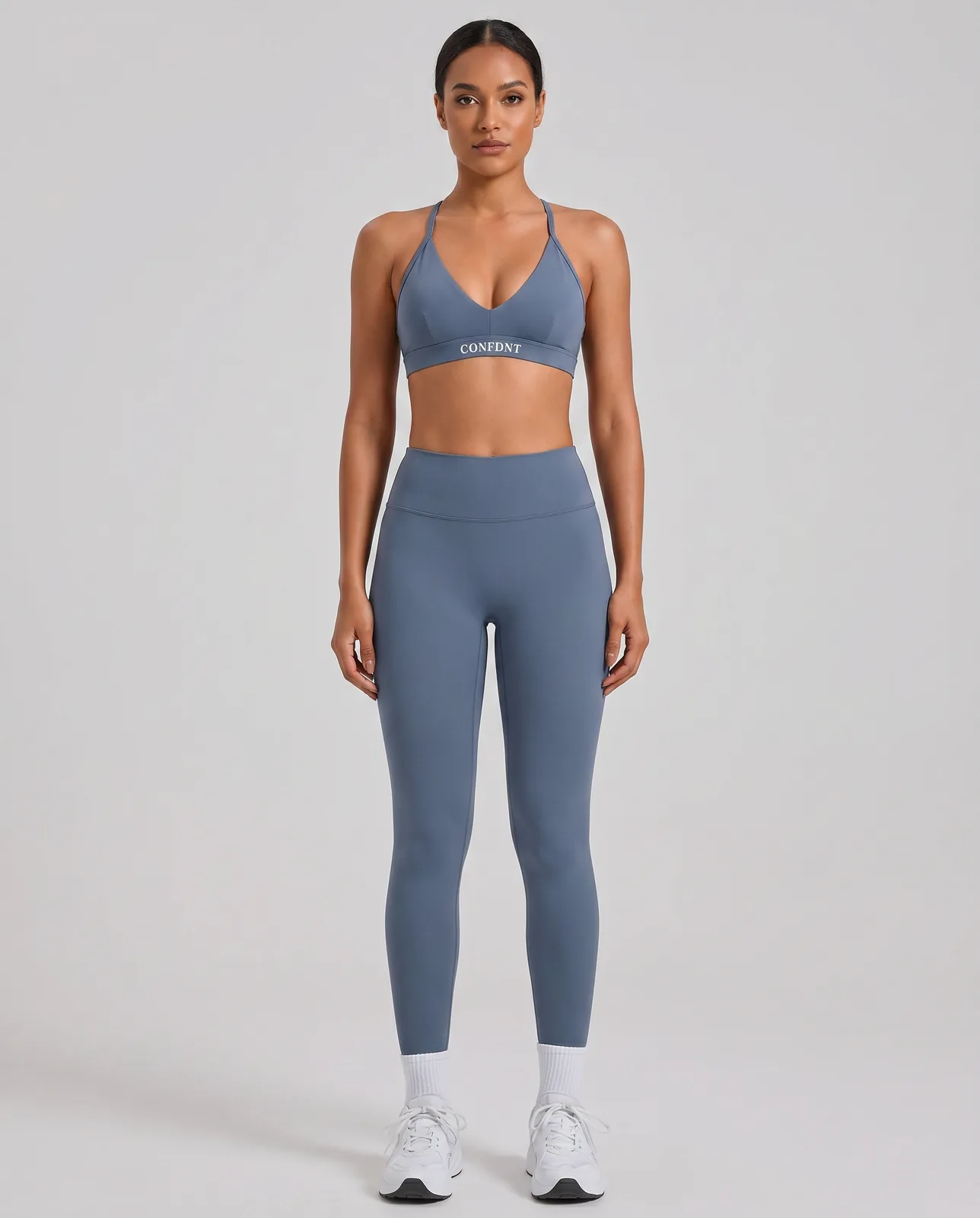 Plunge Halter Bra & High-waist Leggings Set — CONFDNT