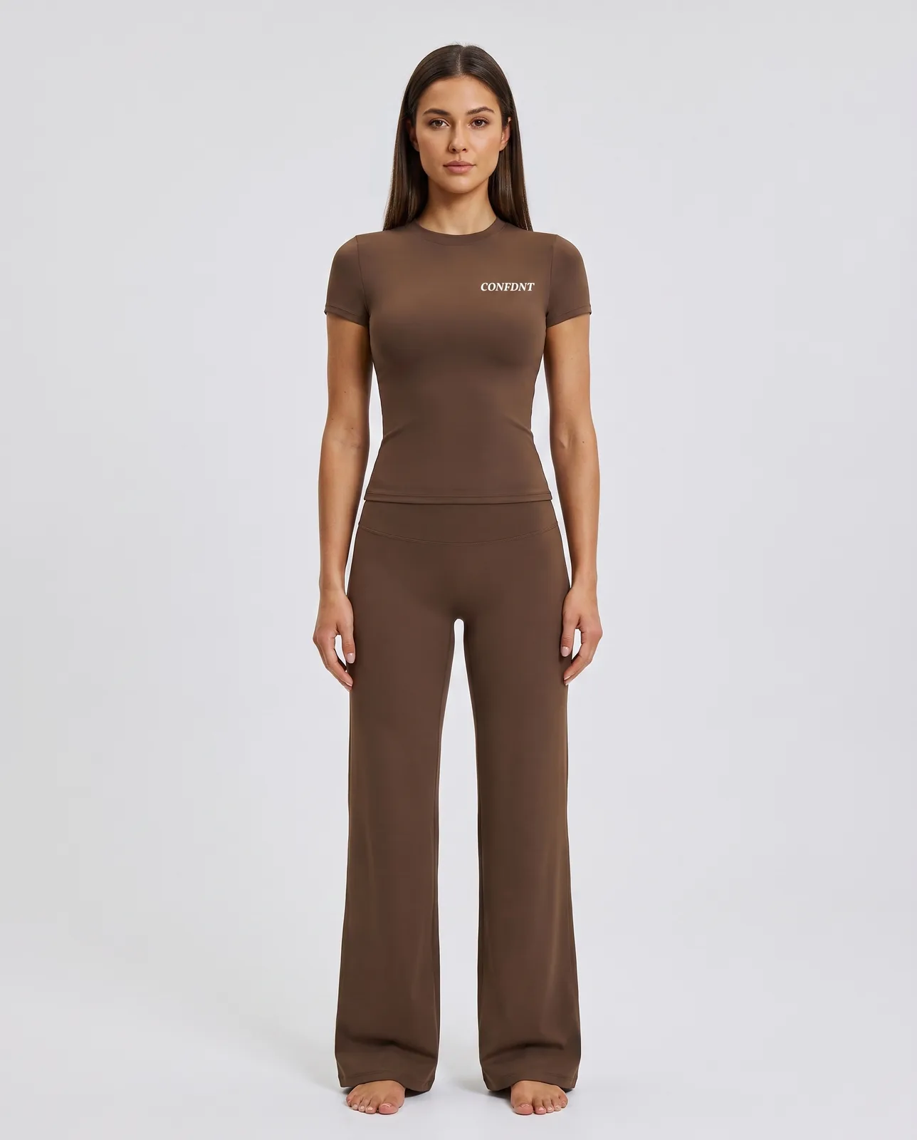 Short-sleeve Tee & Wide-leg Flares Set — CONFDNT