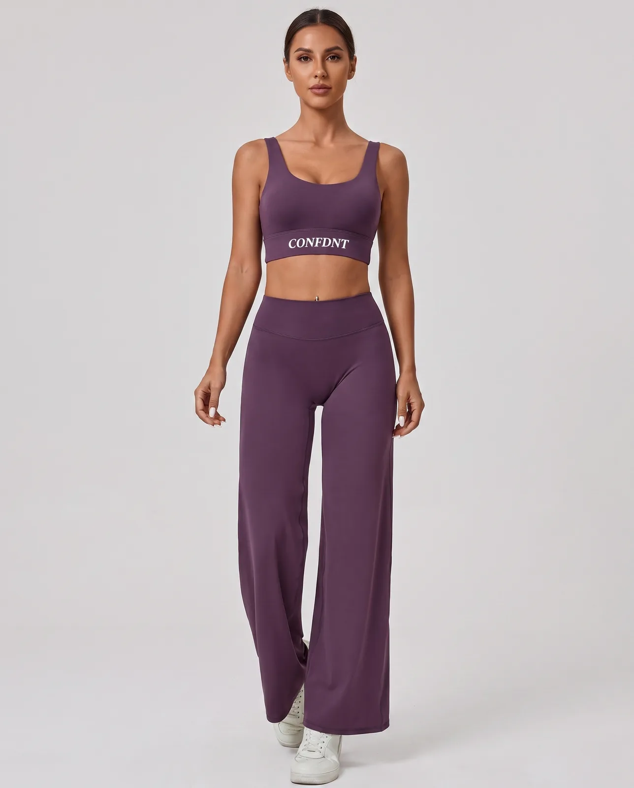 Longline Scoop Bra & Wide-leg Flares Set — CONFDNT