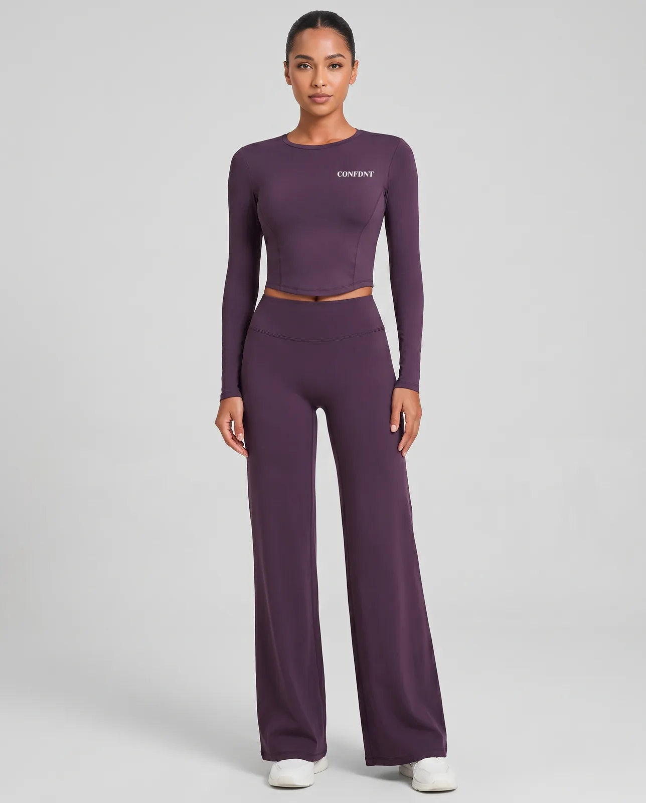 Long-sleeve Top & Wide-leg Pants Set — CONFDNT