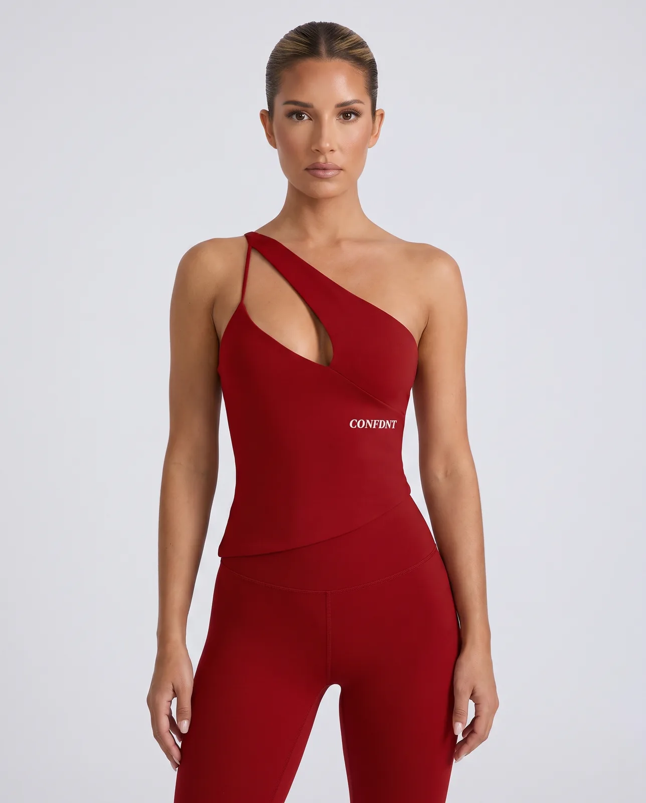 One-shoulder Asymmetric Tank & Leggings Set — CONFDNT