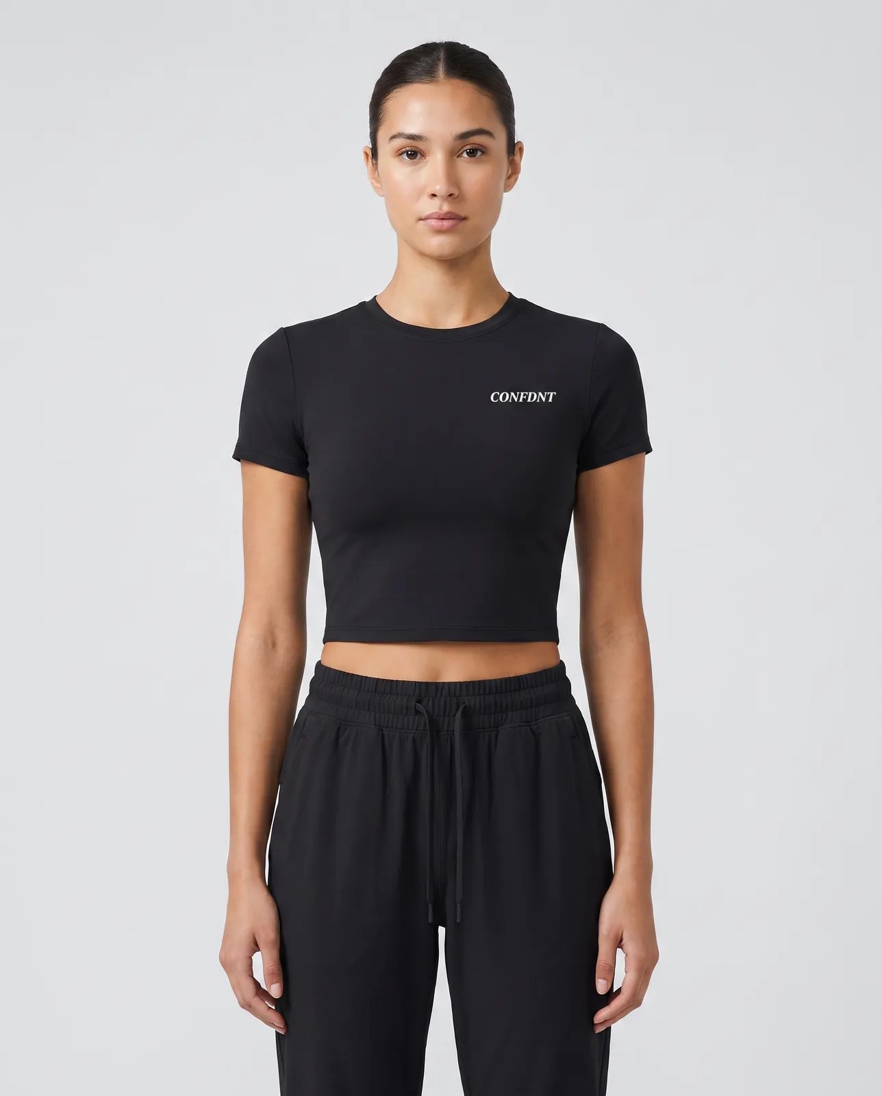Short-sleeve Crop Tee & Pants Set — CONFDNT