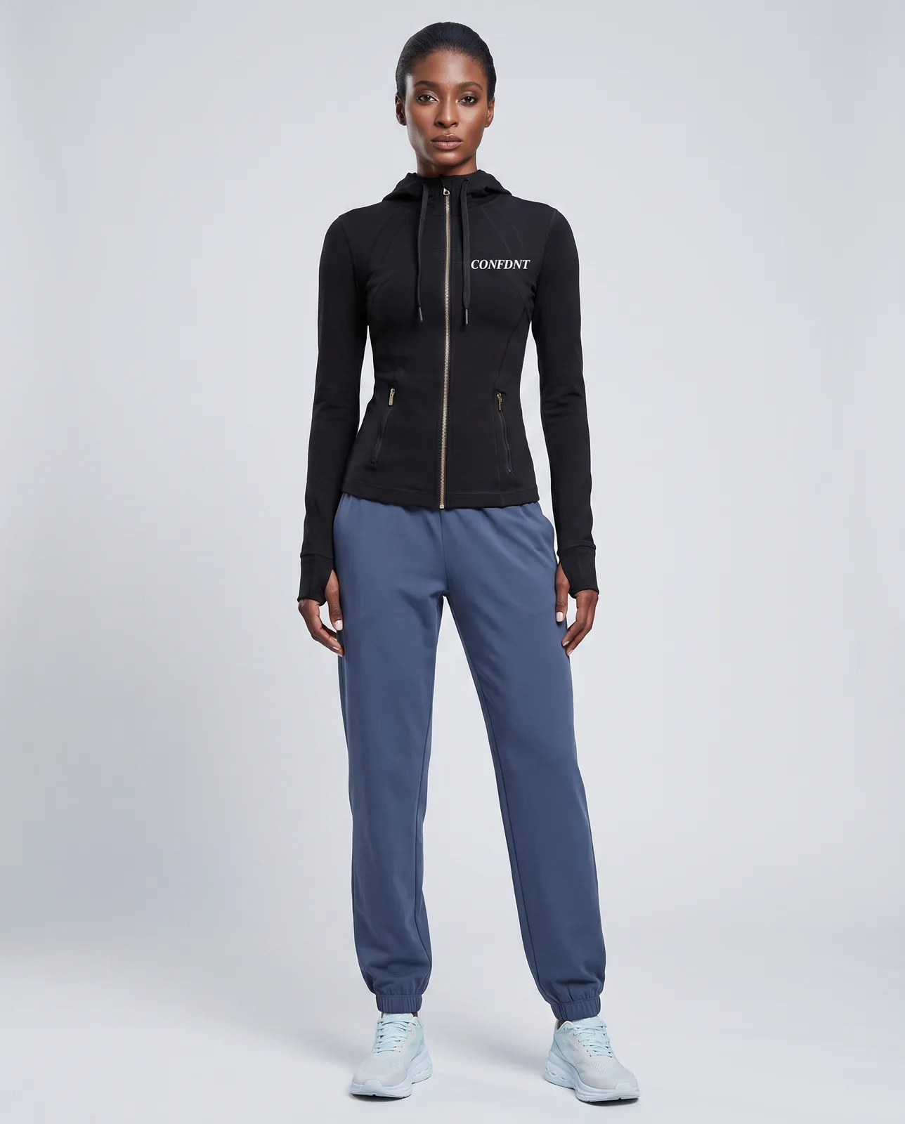 Fitted Zip Hoodie Jacket & Joggers Set — CONFDNT