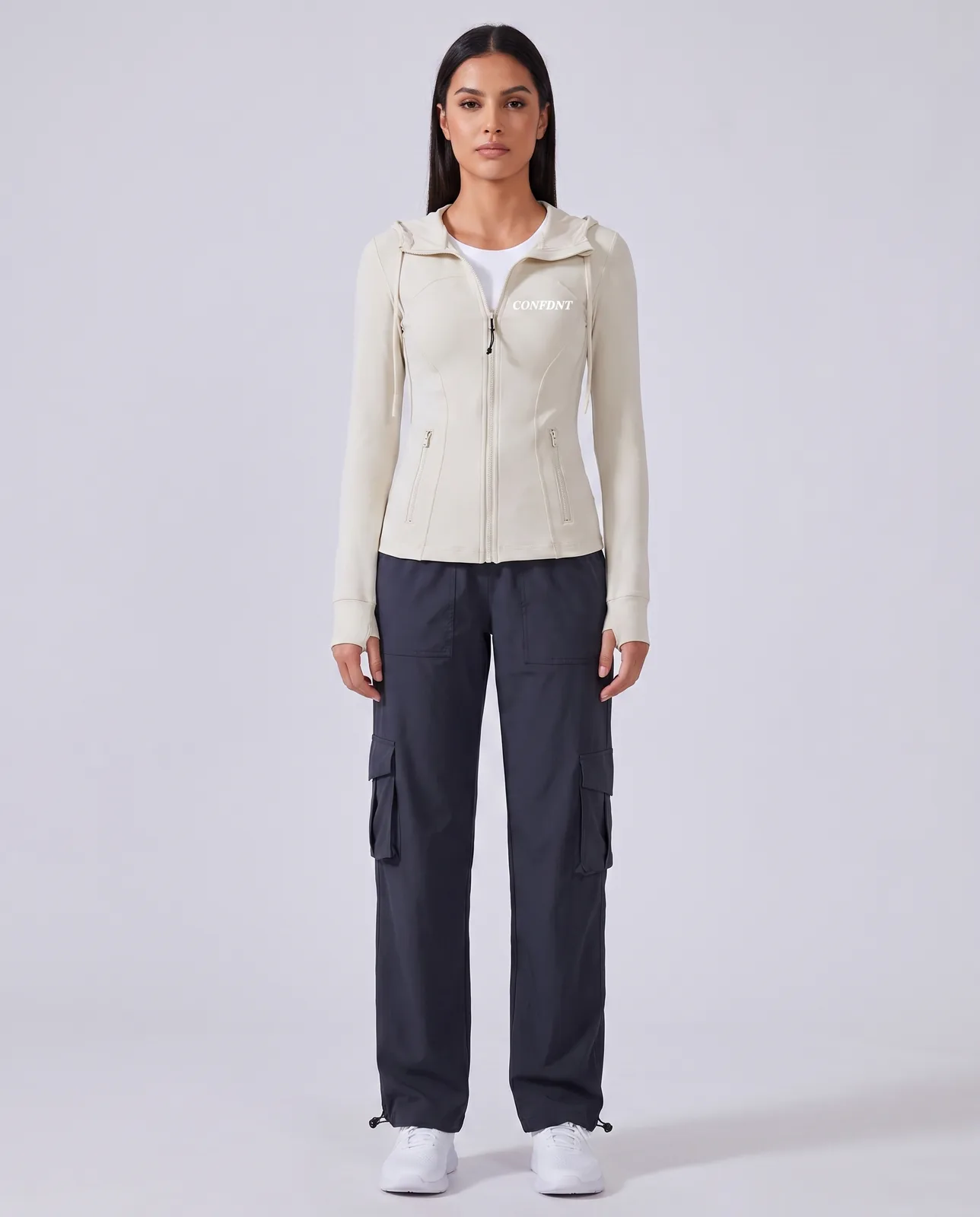Zip Hooded Jacket & Cargo Pants Set — CONFDNT